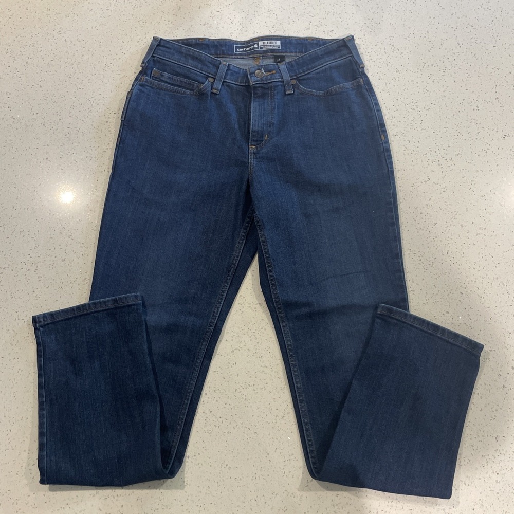 Carhartt Womens Jeans 4 Regular Rugged Flex Relaxed Fit 28/30 NWOT